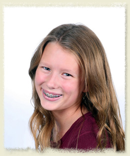 stock photo of a teen girl with braces