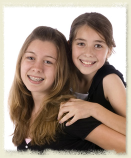 stock photo of teen girls with braces